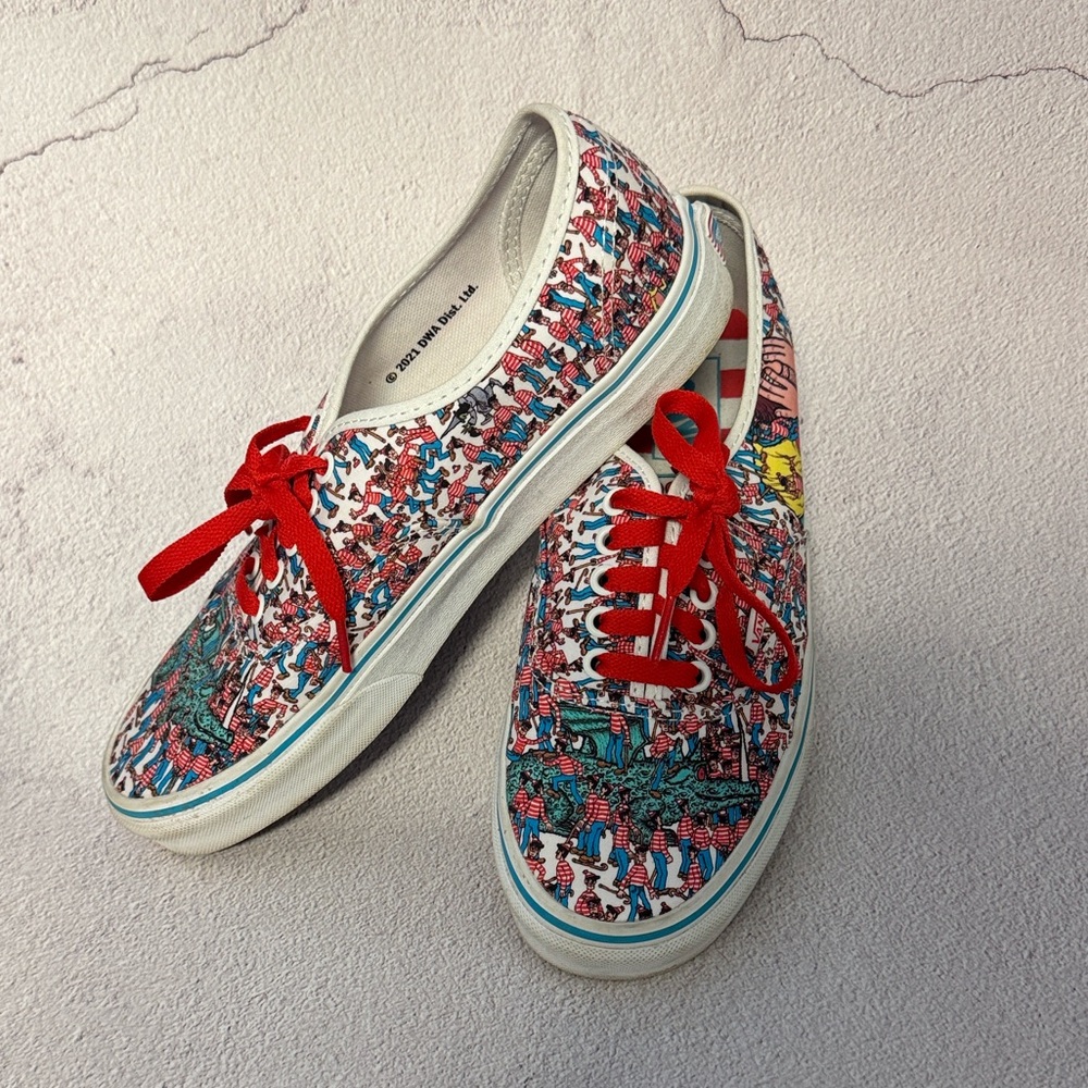 Vans Authentic Where's Waldo Land of Waldo Shoes - Men's Size 8.5 Womens 10